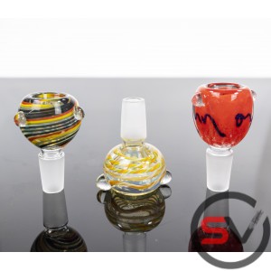 14 MM MALE COLOR GLASS BOWLS 10CT/PK